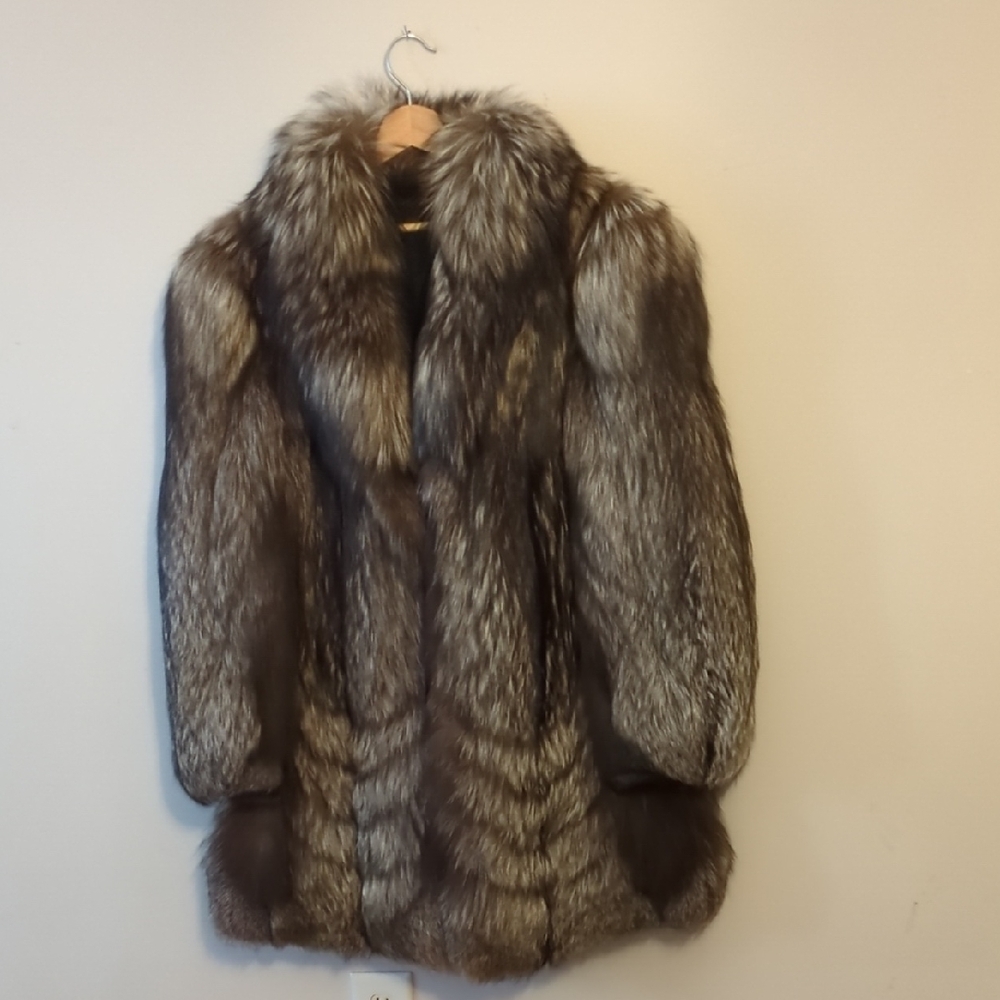 Silver Fox Fur Coat